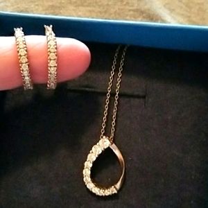 🎁925 Silver w/ gold plated set